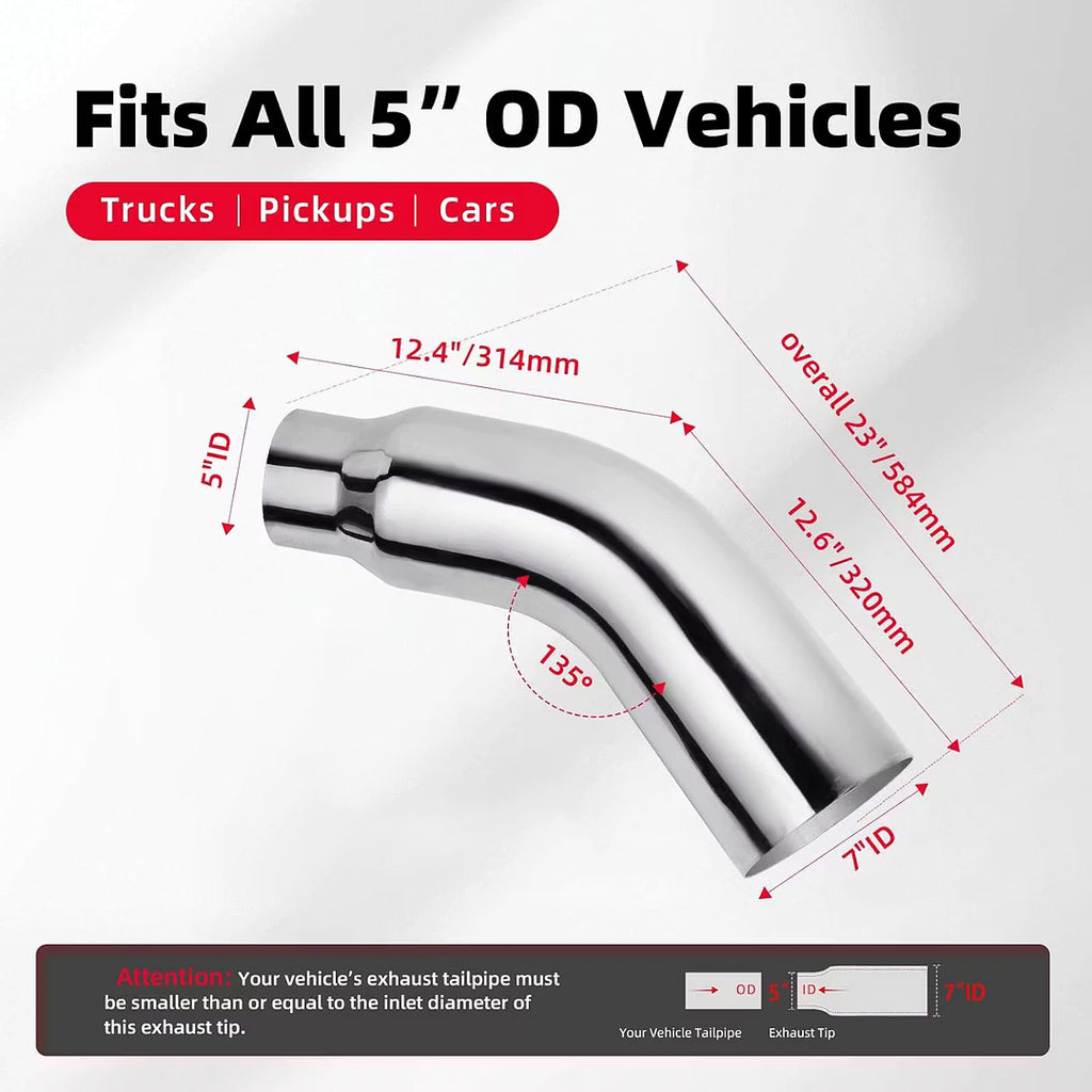 5-7/8 Inch Diesel Exhaust Elbow Tip