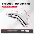 5-7/8 Inch Diesel Exhaust Elbow Tip