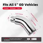 5-7/8 Inch Diesel Exhaust Elbow Tip