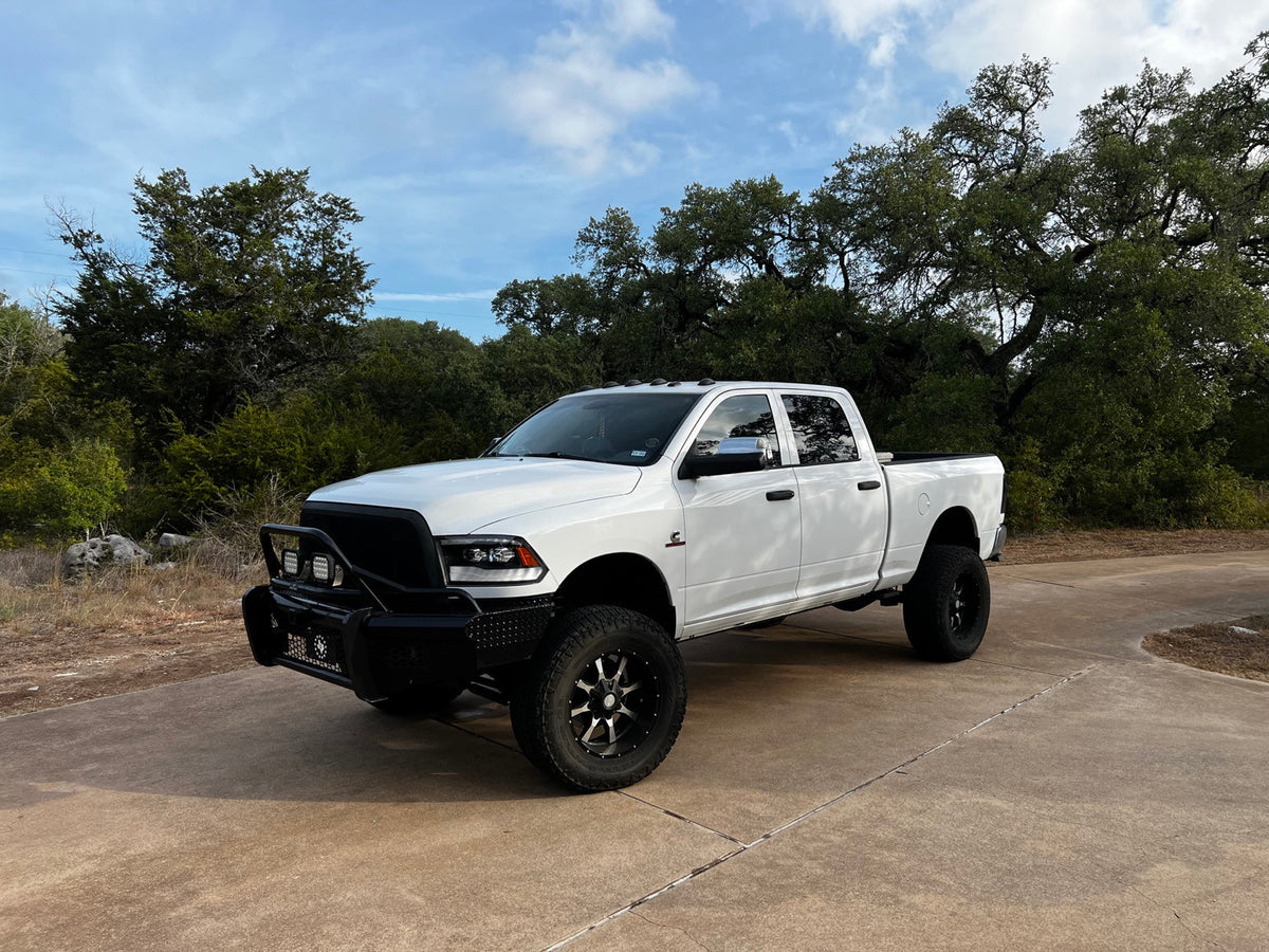White Ram 6.7 Cummins pickup front three-quarter view